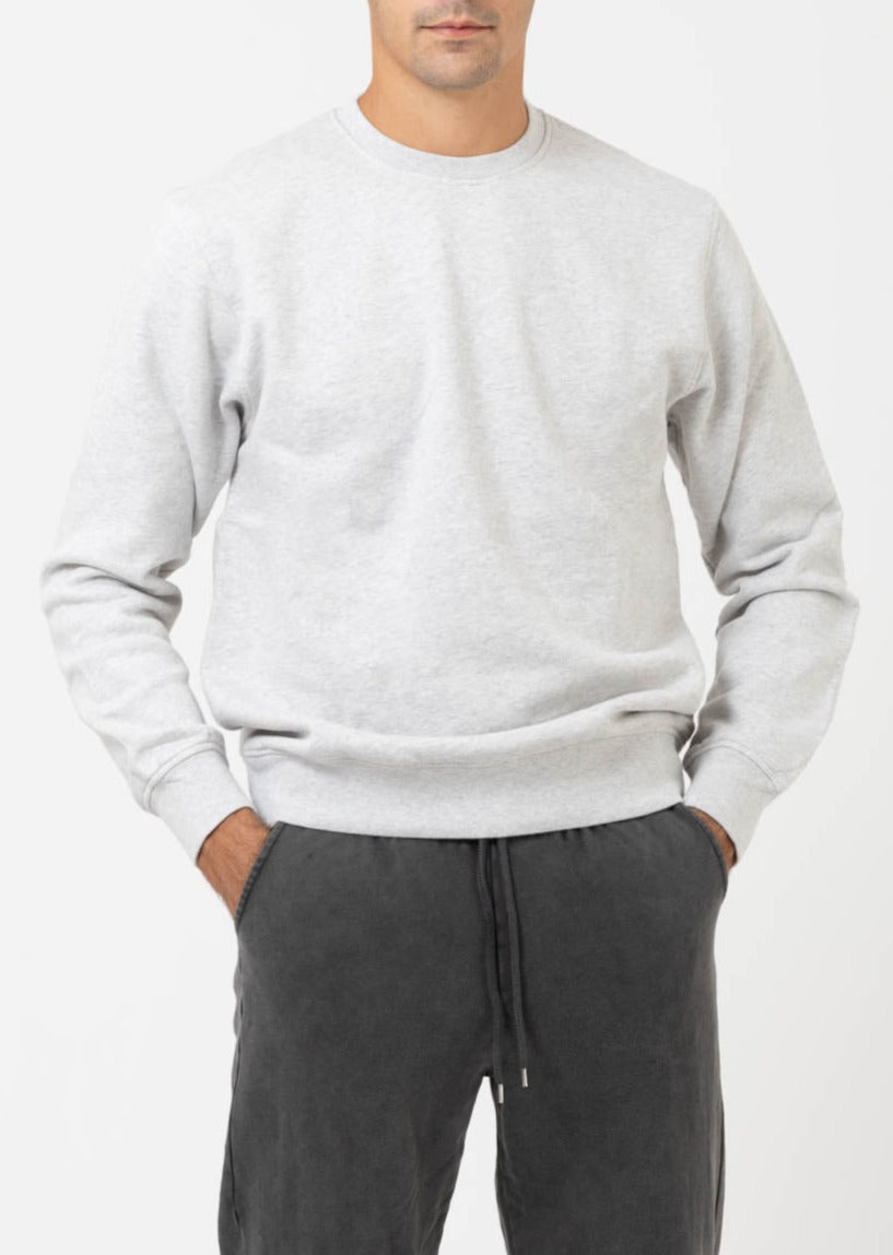 Sweat en coton bio | gris "Snow melange"