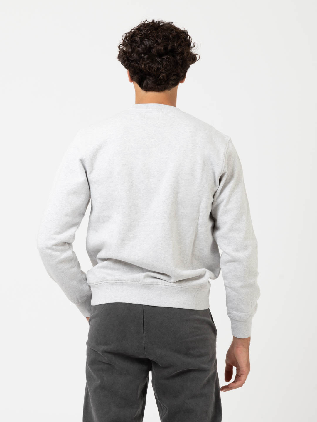 Sweat en coton bio | gris "Snow melange"