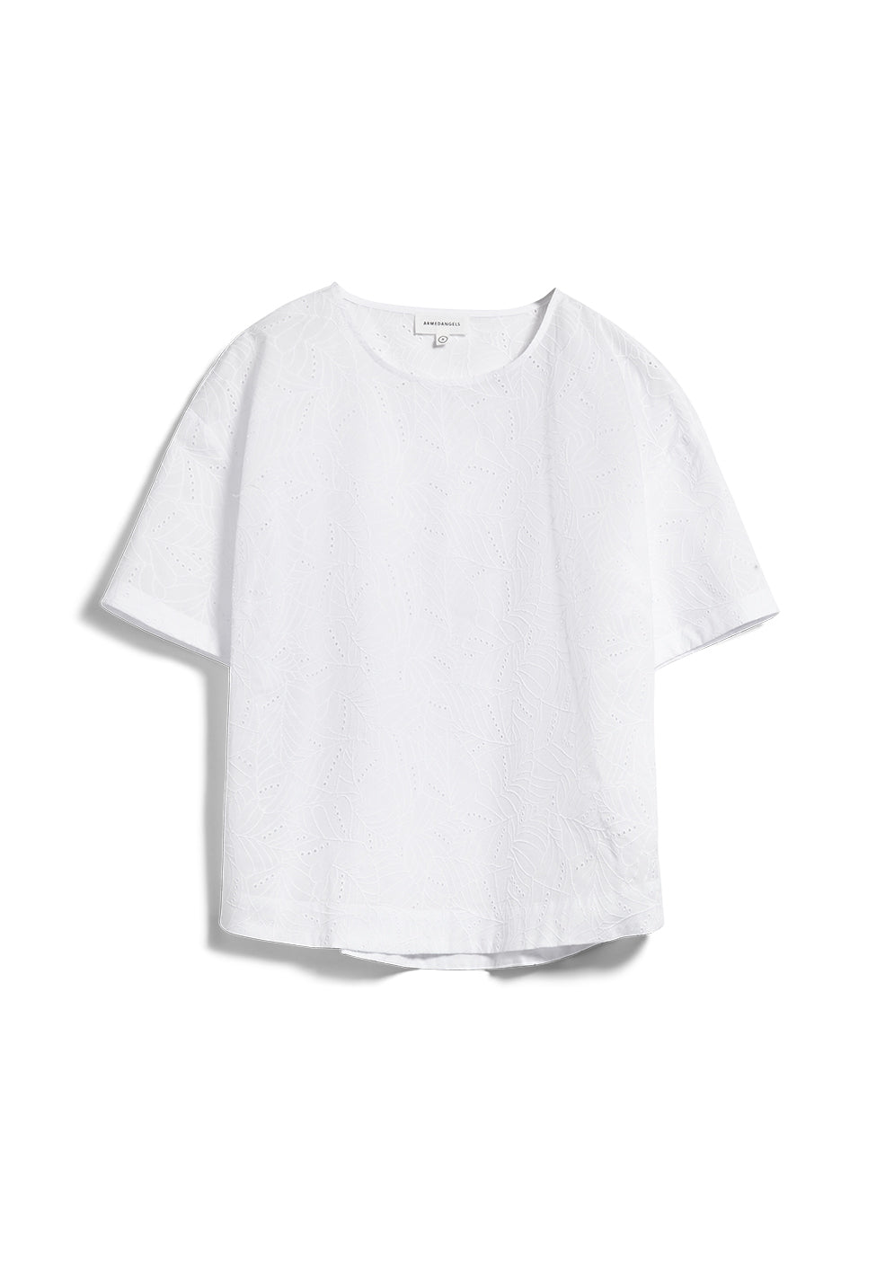 Top broderie anglaise blanc en coton bio - FENJAA