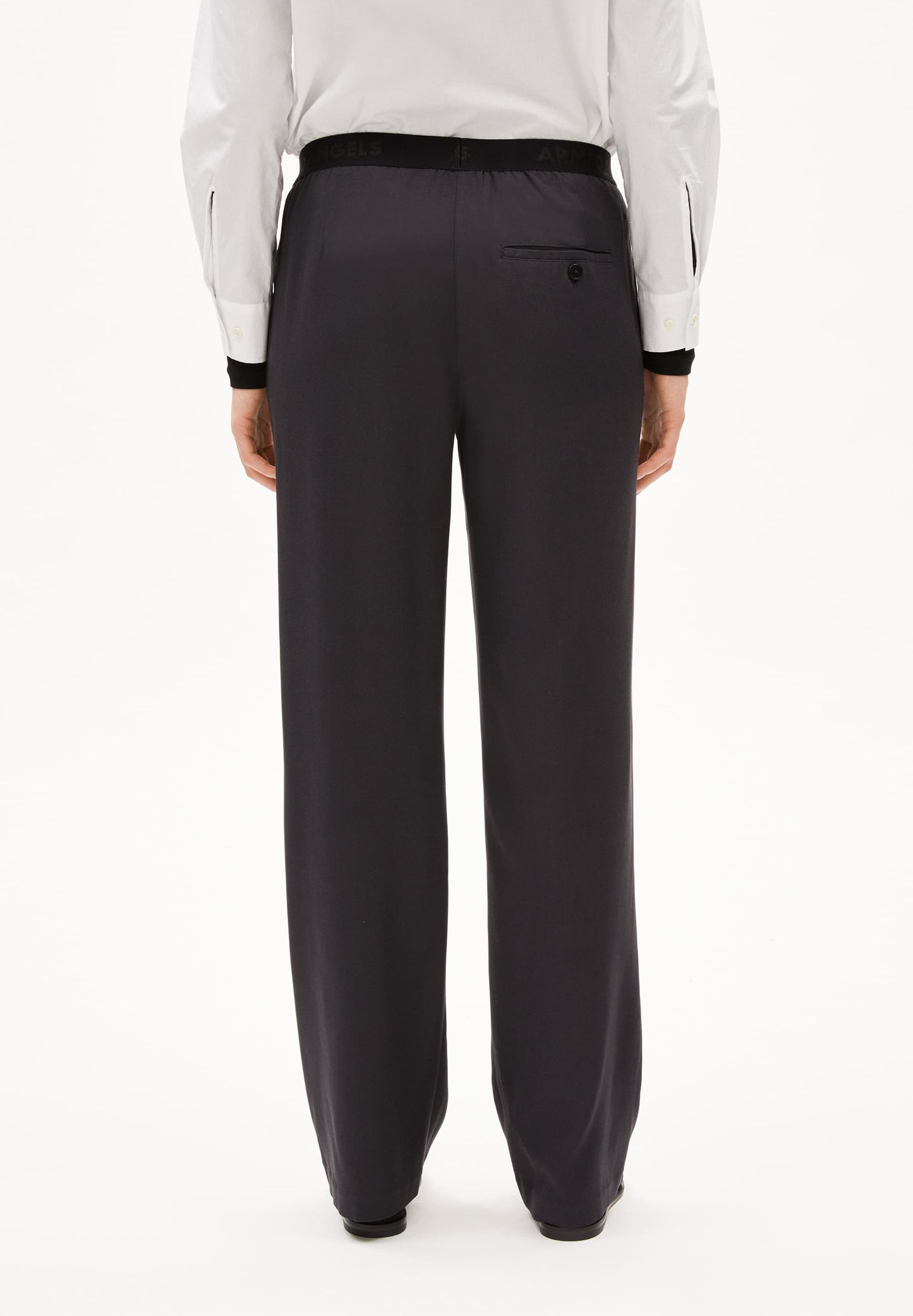 Pantalon droit en ecovero® | gris "fenraa - dark steel"