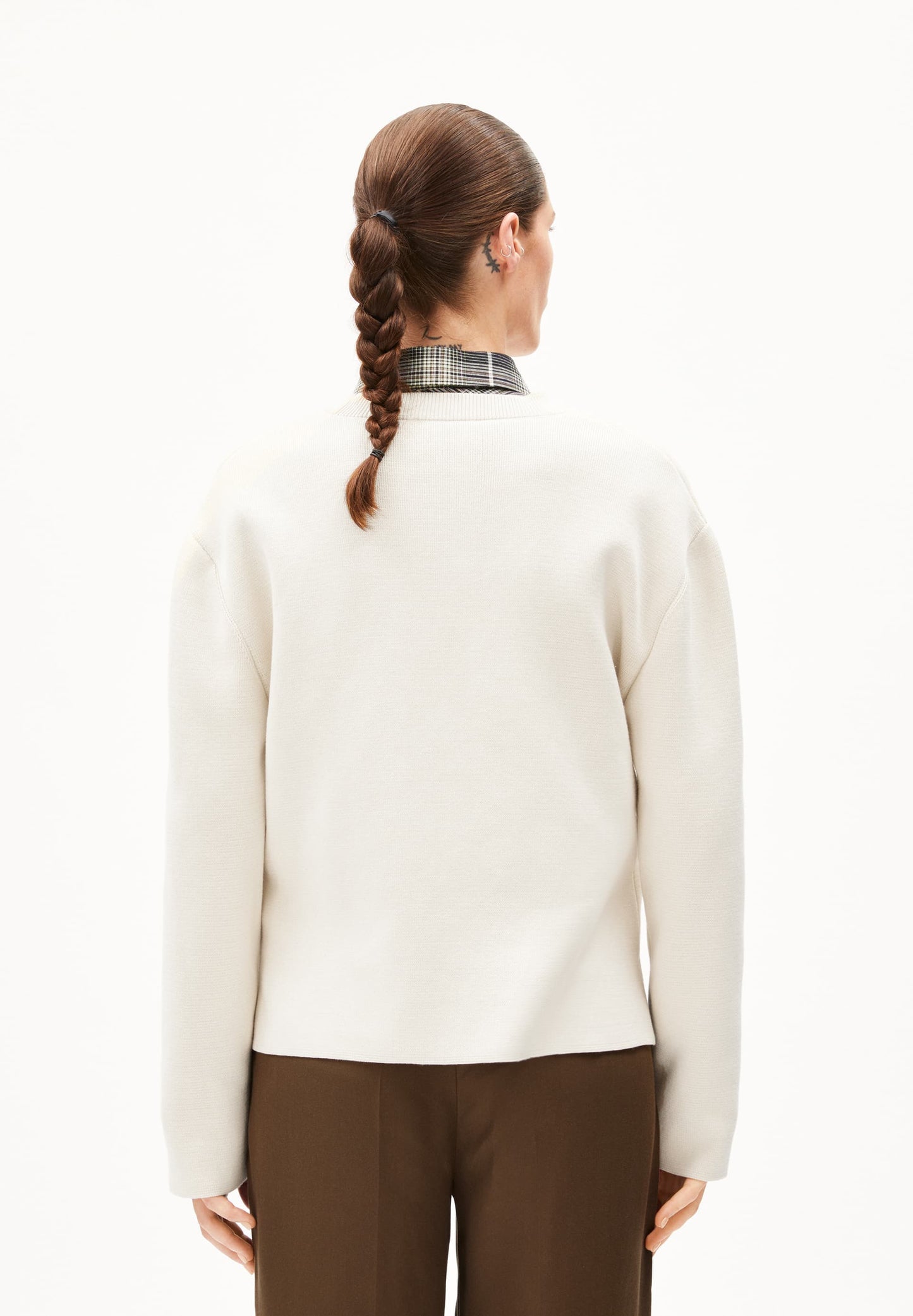 Gilet en coton bio | écru "fionaa milano - oatmilk"