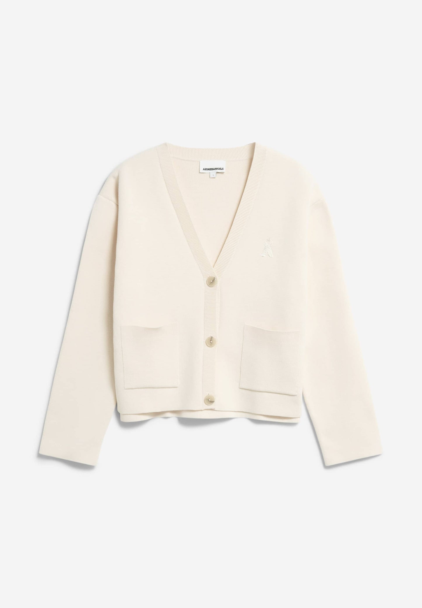 Gilet en coton bio | écru "fionaa milano - oatmilk"