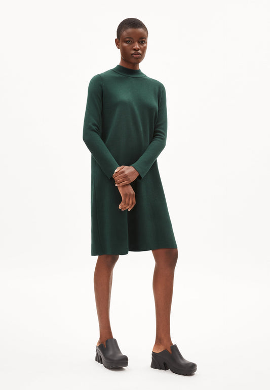 Robe pull en coton bio | Vert foncé "friadaa teal stone"