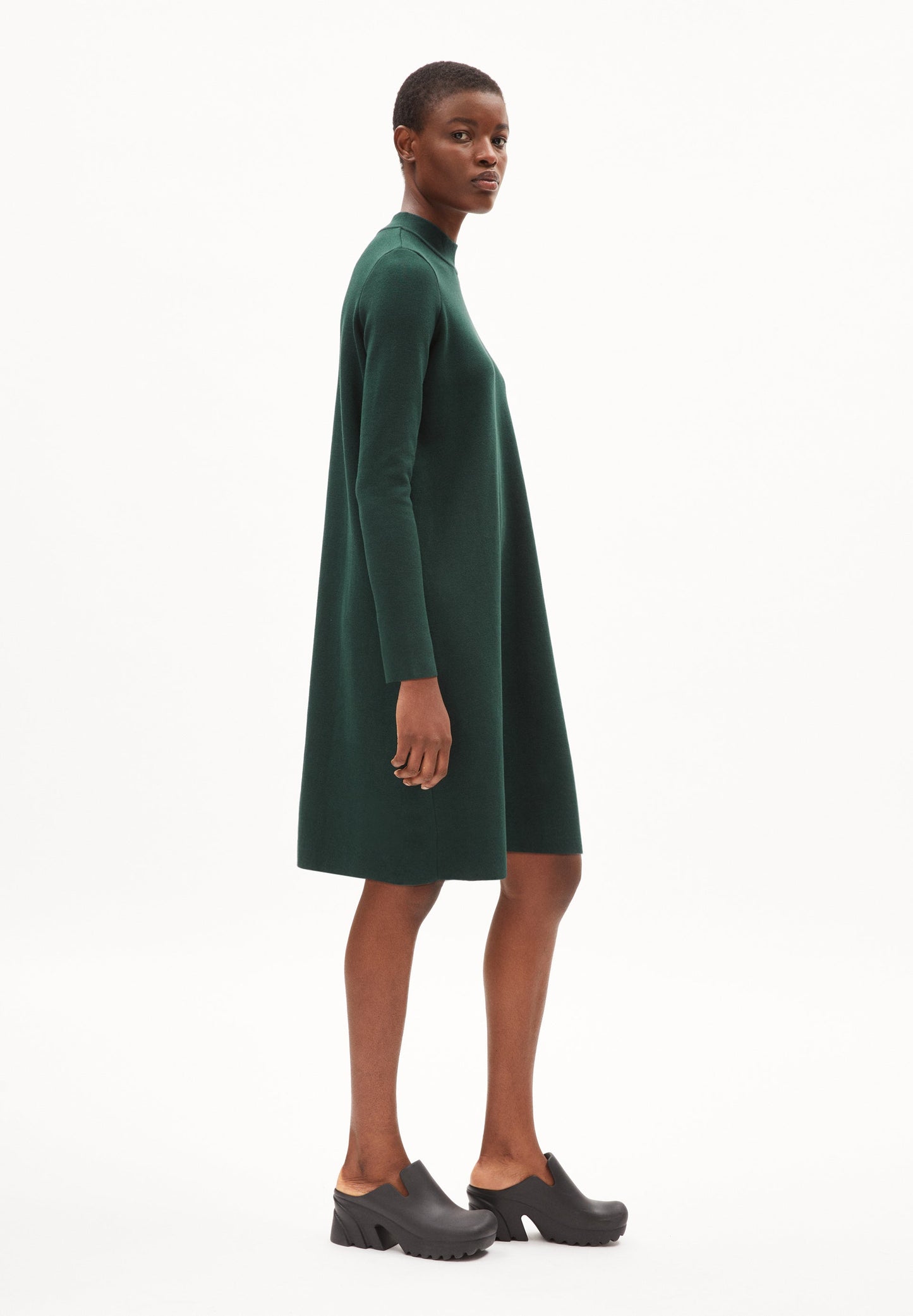 Robe pull en coton bio | Vert foncé "friadaa teal stone"