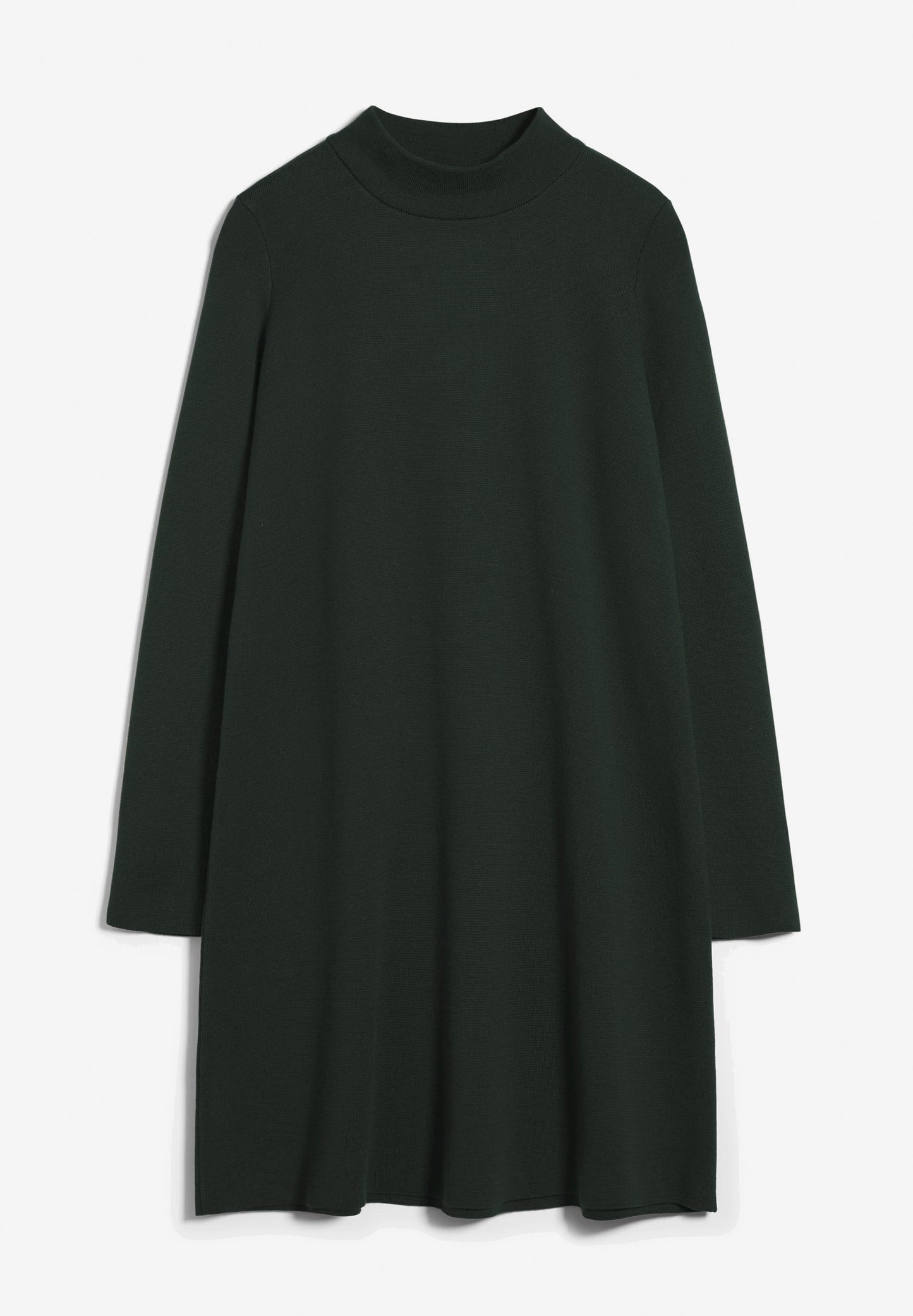 Robe pull à col cheminée vert bouteille en coton bio - Friadaa vintage green