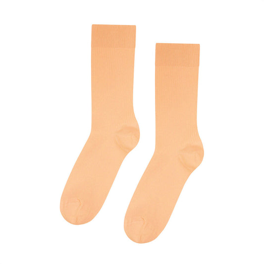 Chaussettes hautes orange en coton bio - sandstone orange