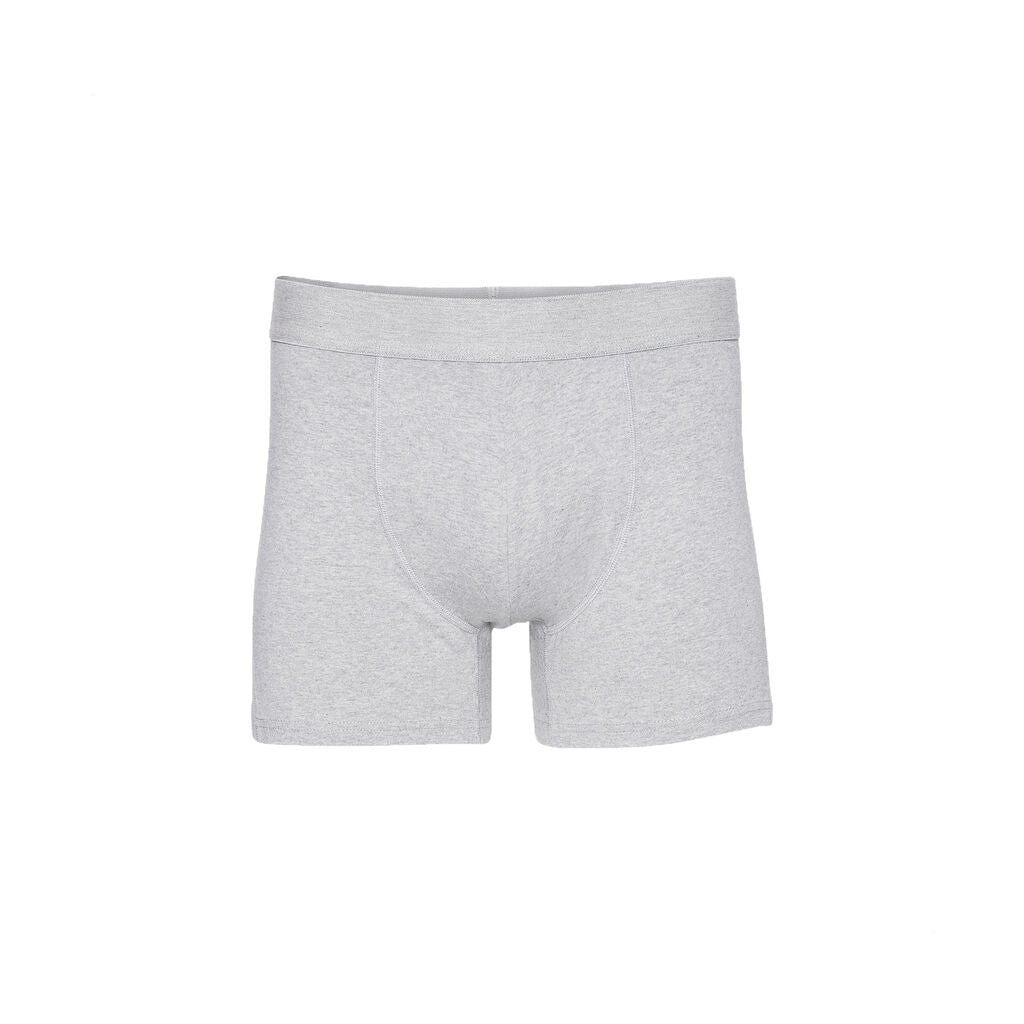 Boxer uni en coton bio | gris "snow melange"