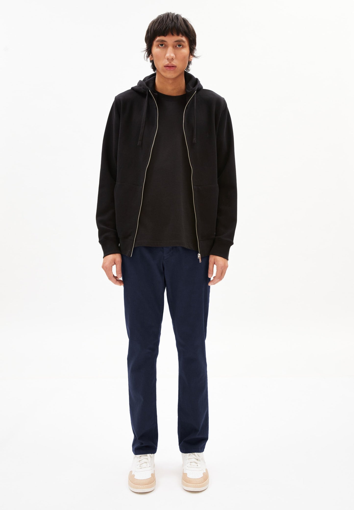 Veste zippée noire en coton bio - Gaaston comfort black