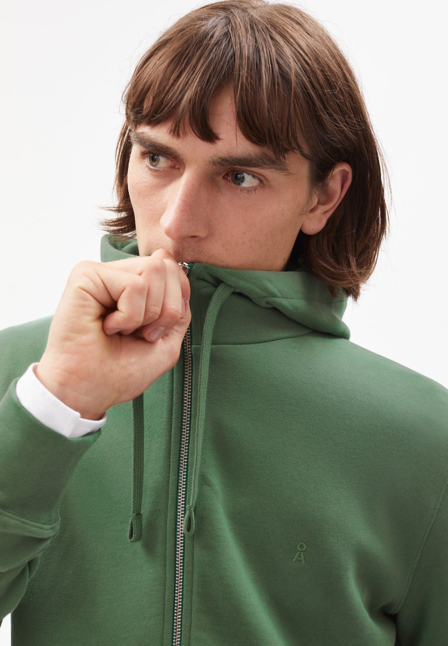 Veste zippée verte en coton bio - Gaaston comfort myrtales