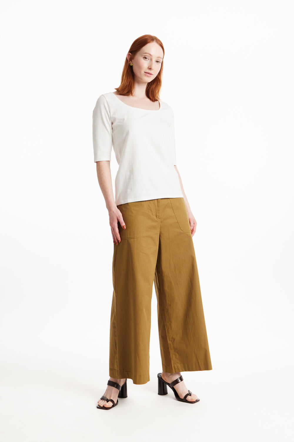 T-shirt blanc en coton bio - gabrielle top eco white