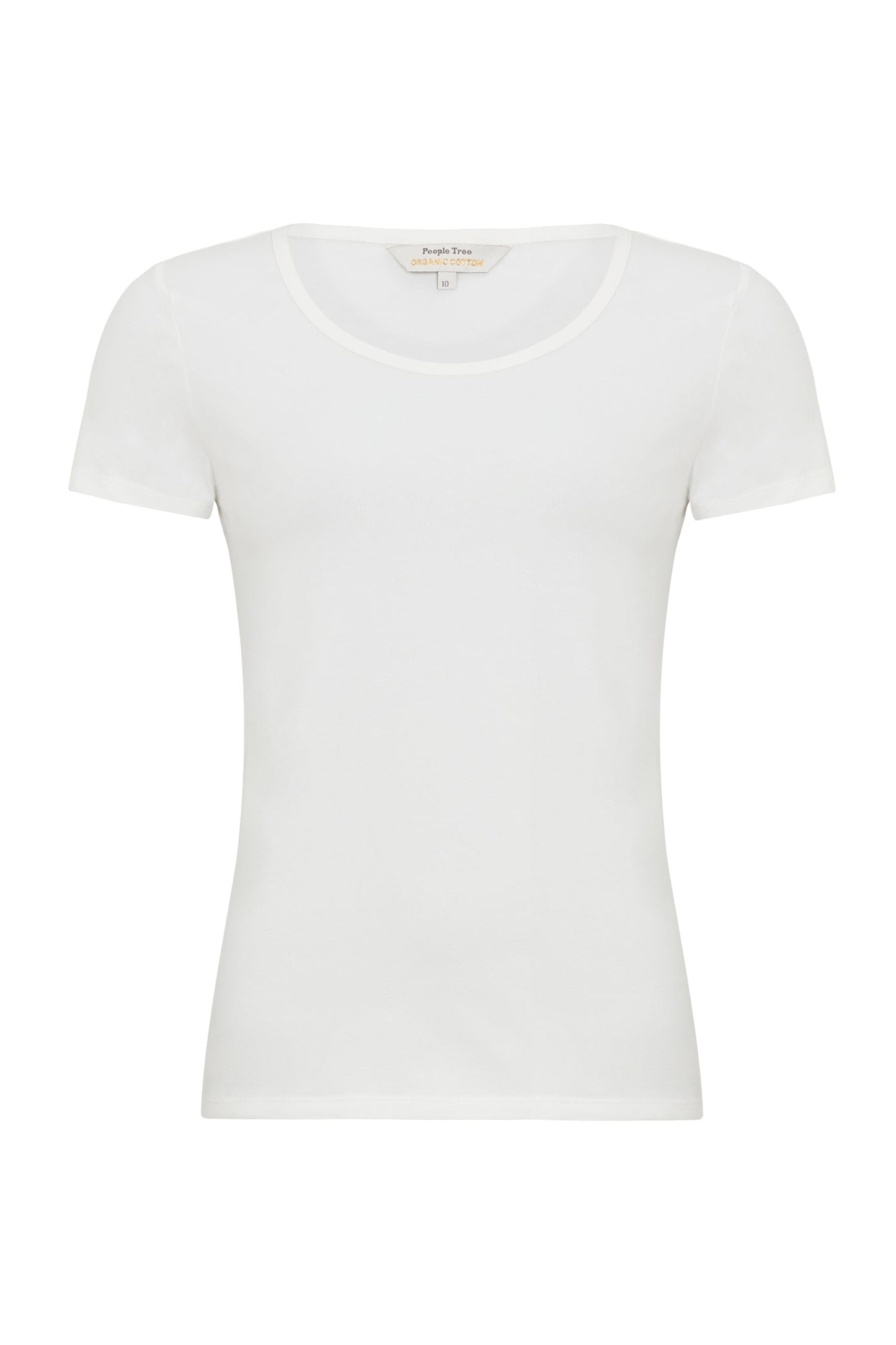 T-shirt col rond blanc en coton bio - Gaia