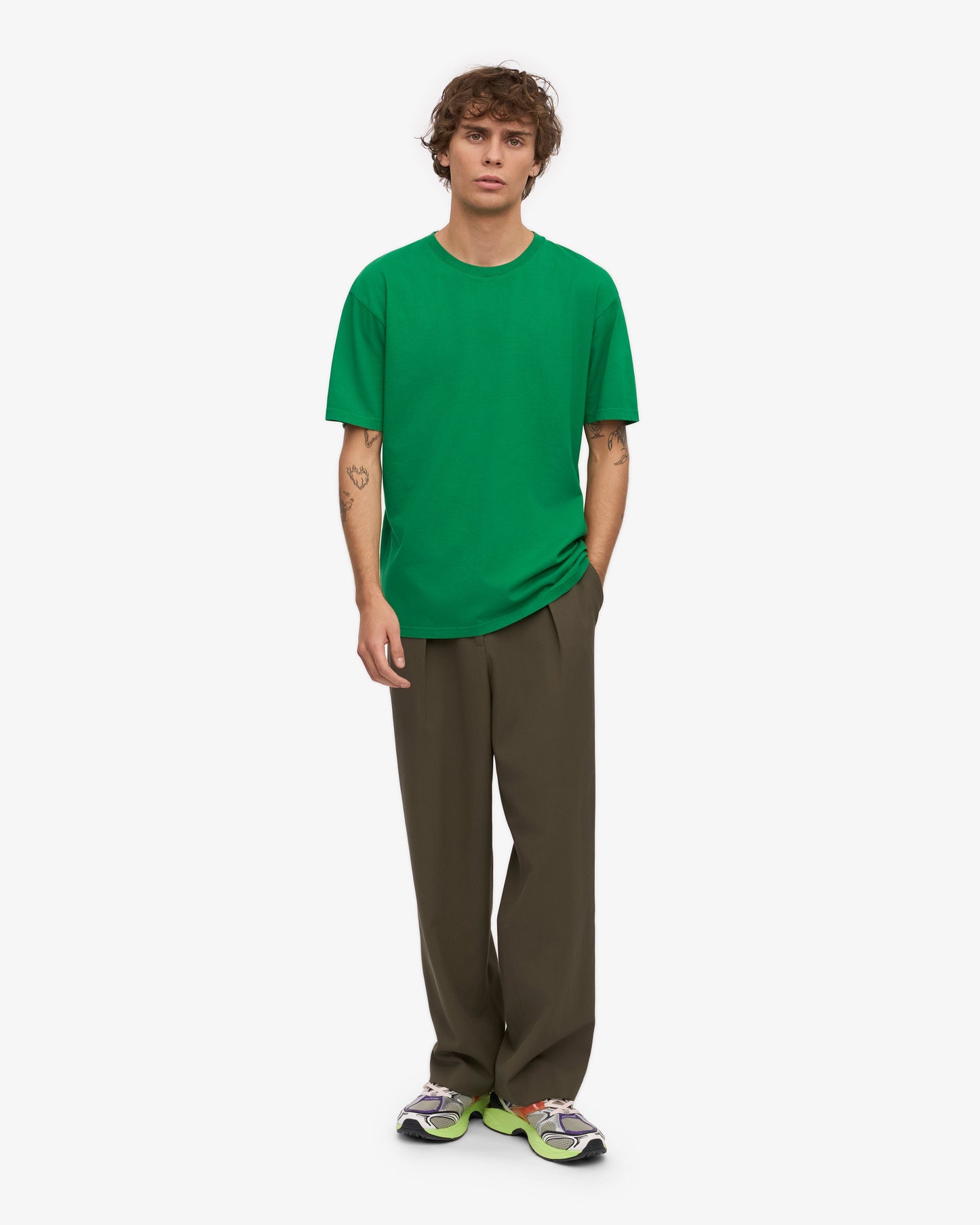 T-shirt manches courtes en coton bio | vert "kelly green"