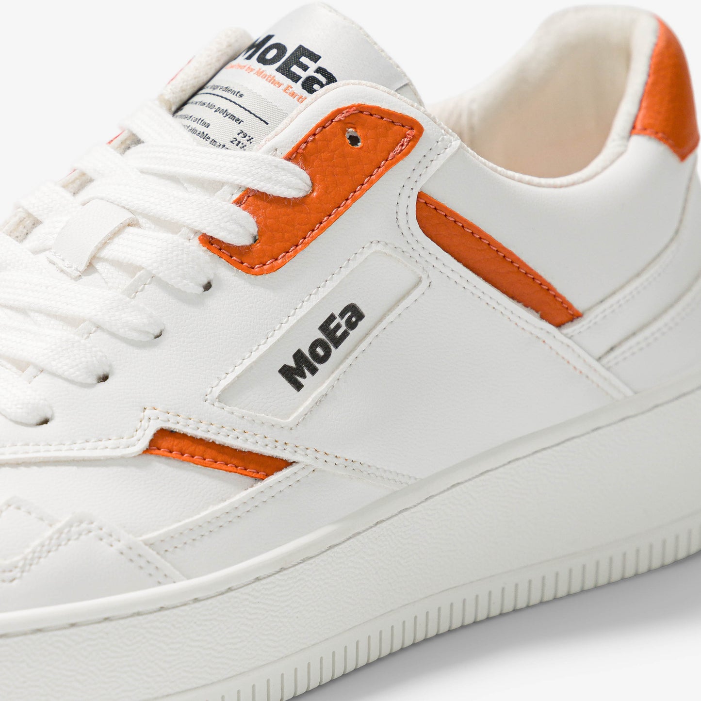 Baskets vegan en matière végétale | orange "gen1 orange white & orange"