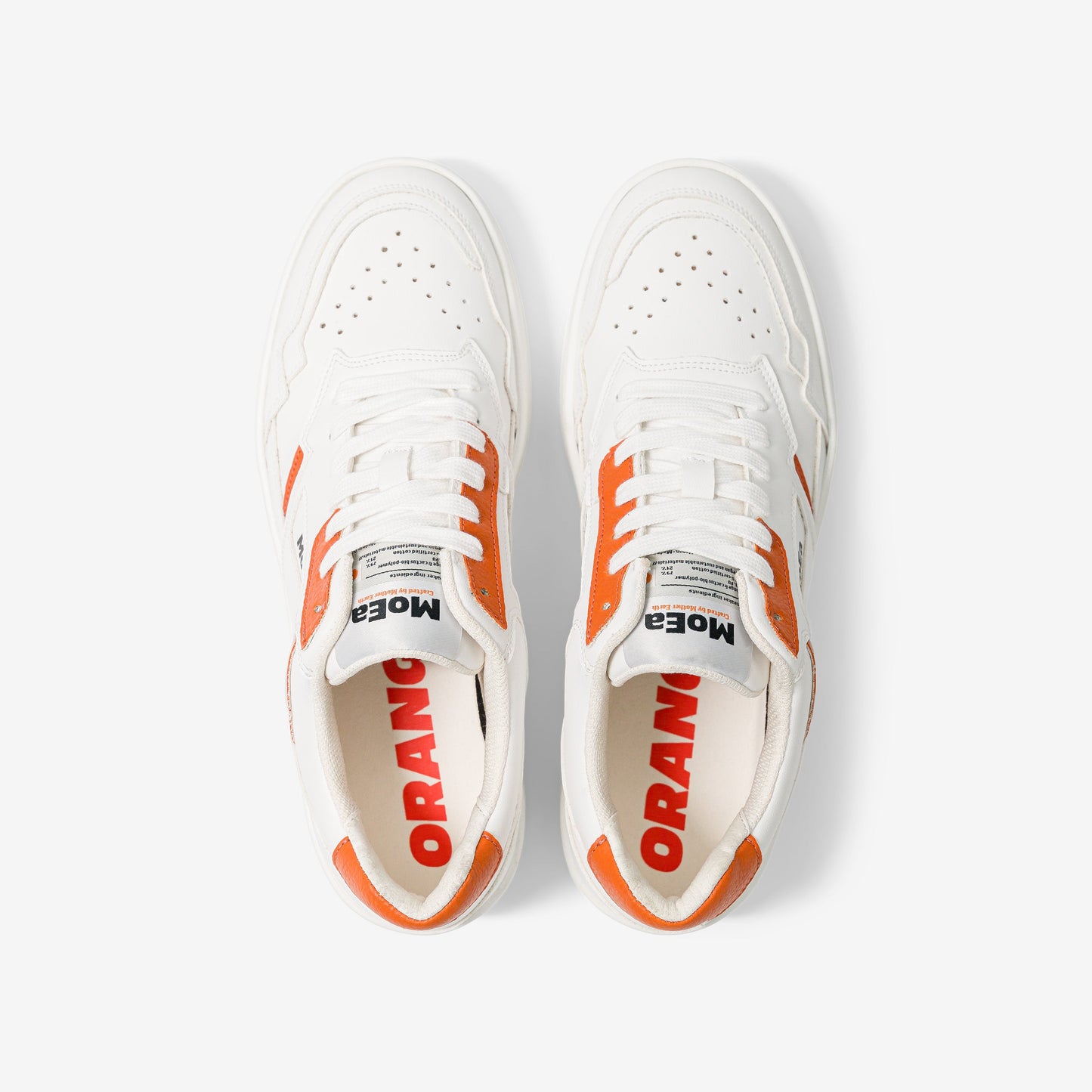 Baskets vegan en matière végétale | orange "gen1 orange white & orange"