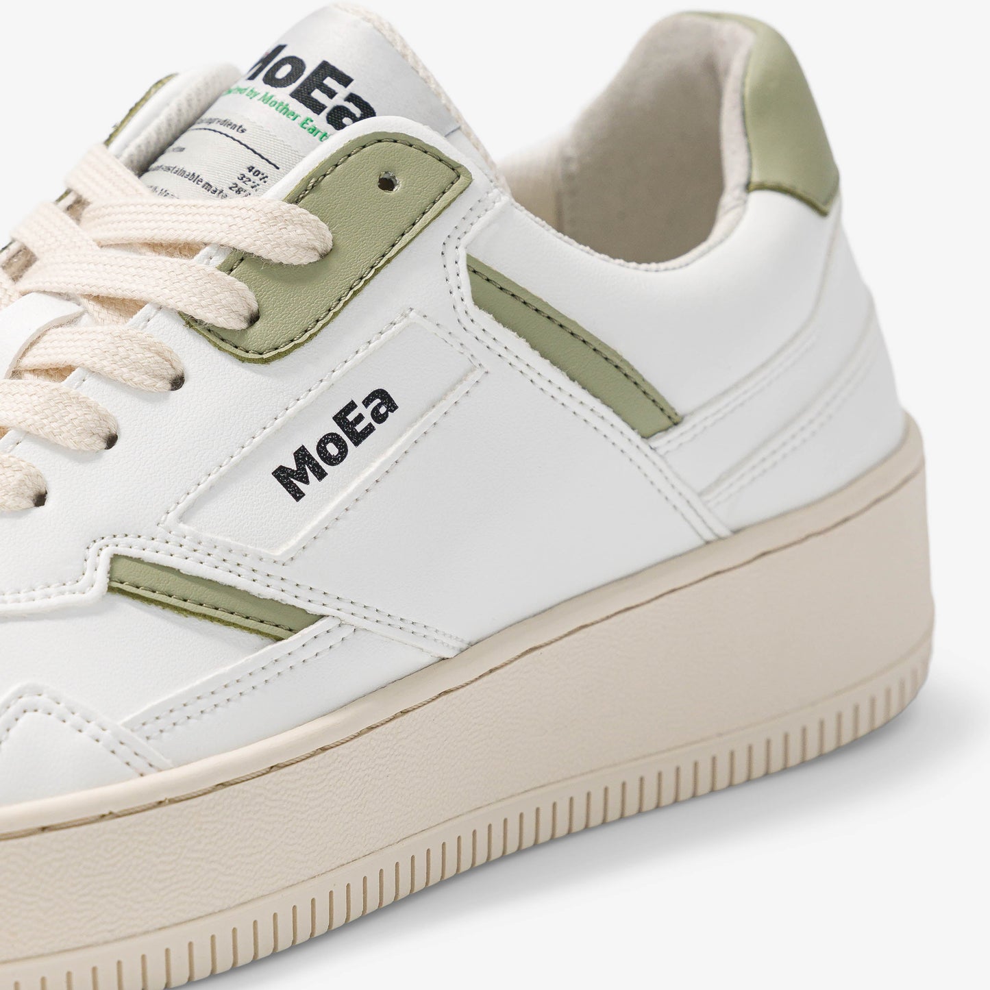 Baskets vegan en matière végétale | vert "gen1 cactus white & aloe white light green"