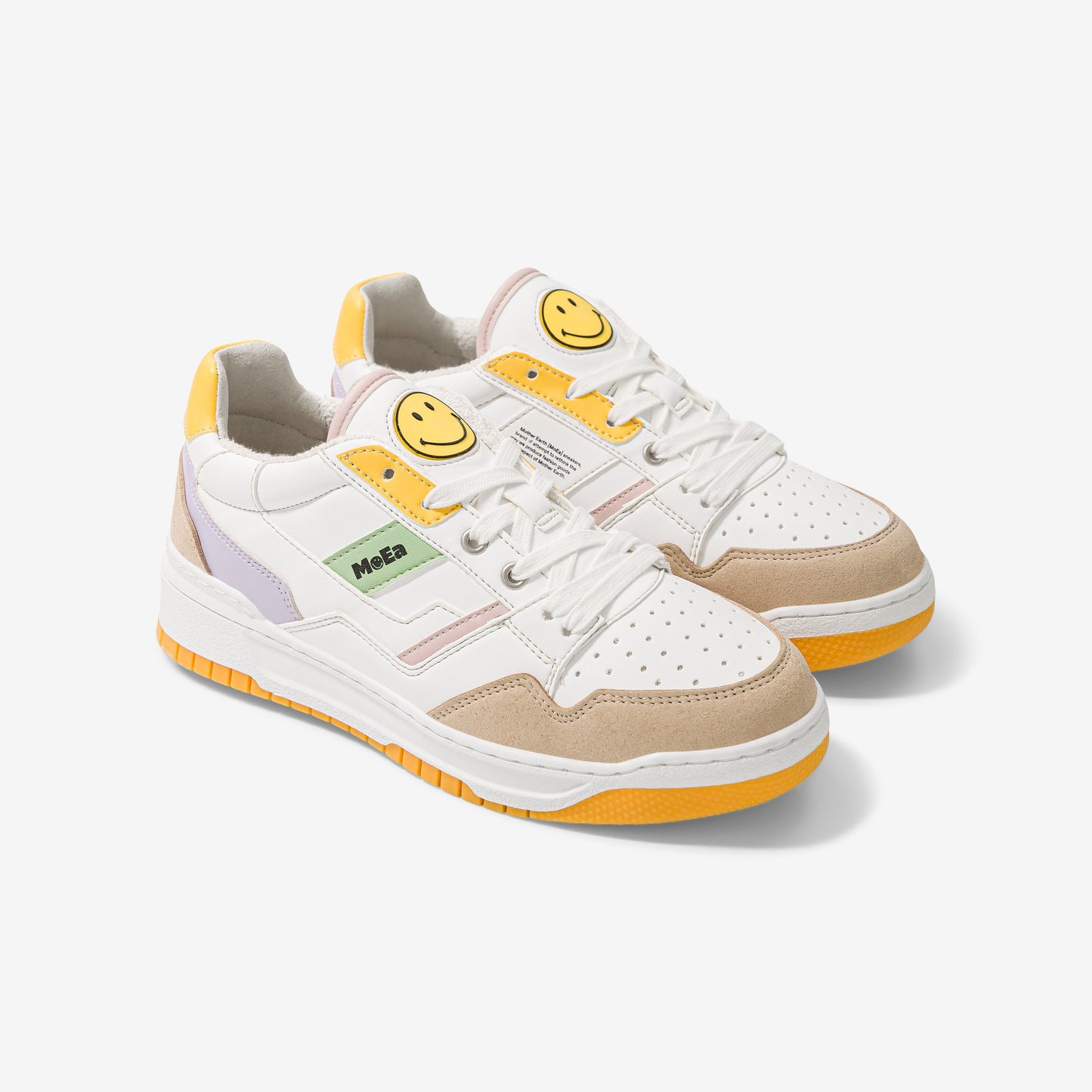 Baskets vegan en matière végétale | pastel "gen2 smiley x moea pastel drop"