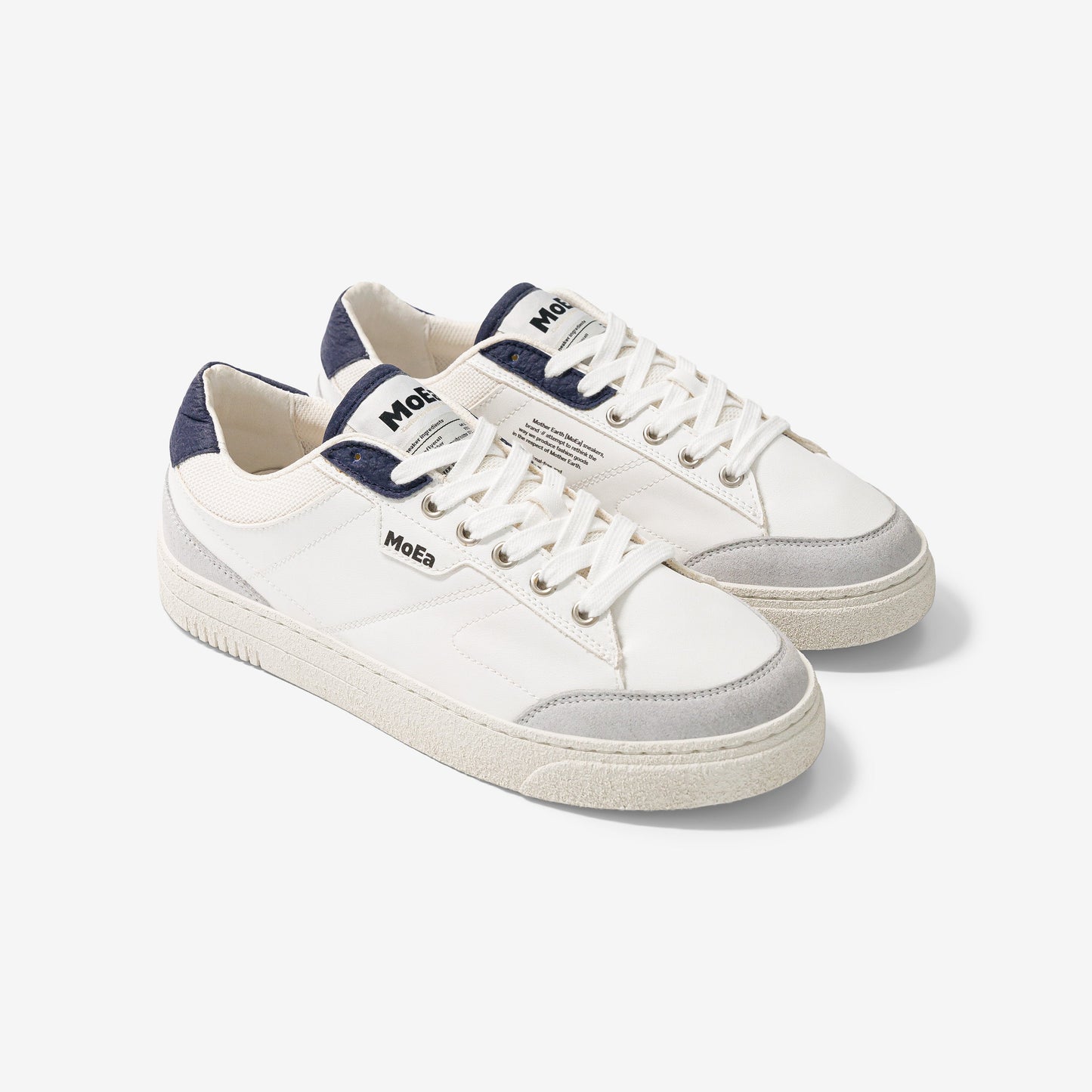 Baskets vegan en matière végétale | bleu "gen3 mushroom white & navy"