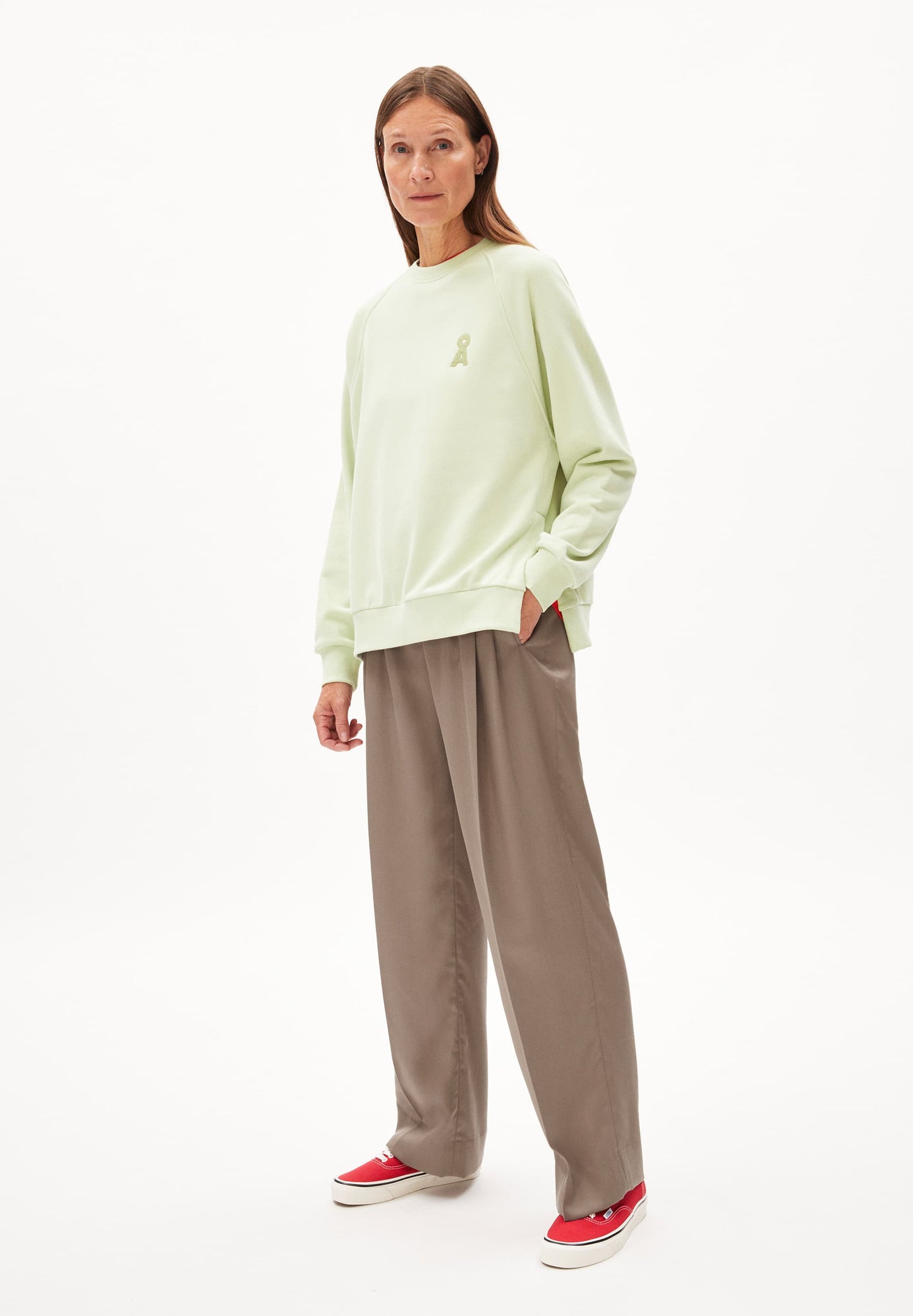 Sweat ample en coton bio | vert "giovannaa pastel green"