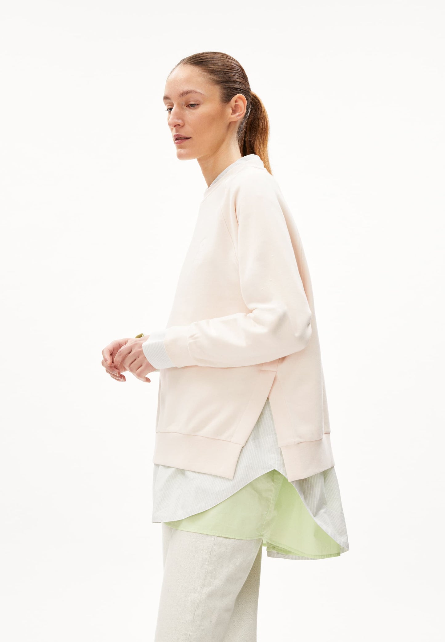 Sweat ample en coton bio | écru "giovannaa undyed"