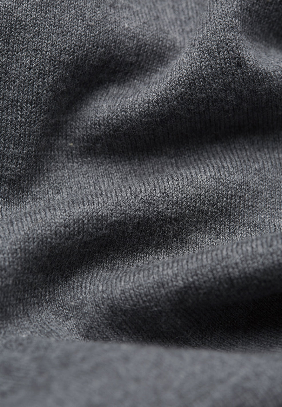 Pull col roulé gris en coton bio - glaan grey melange