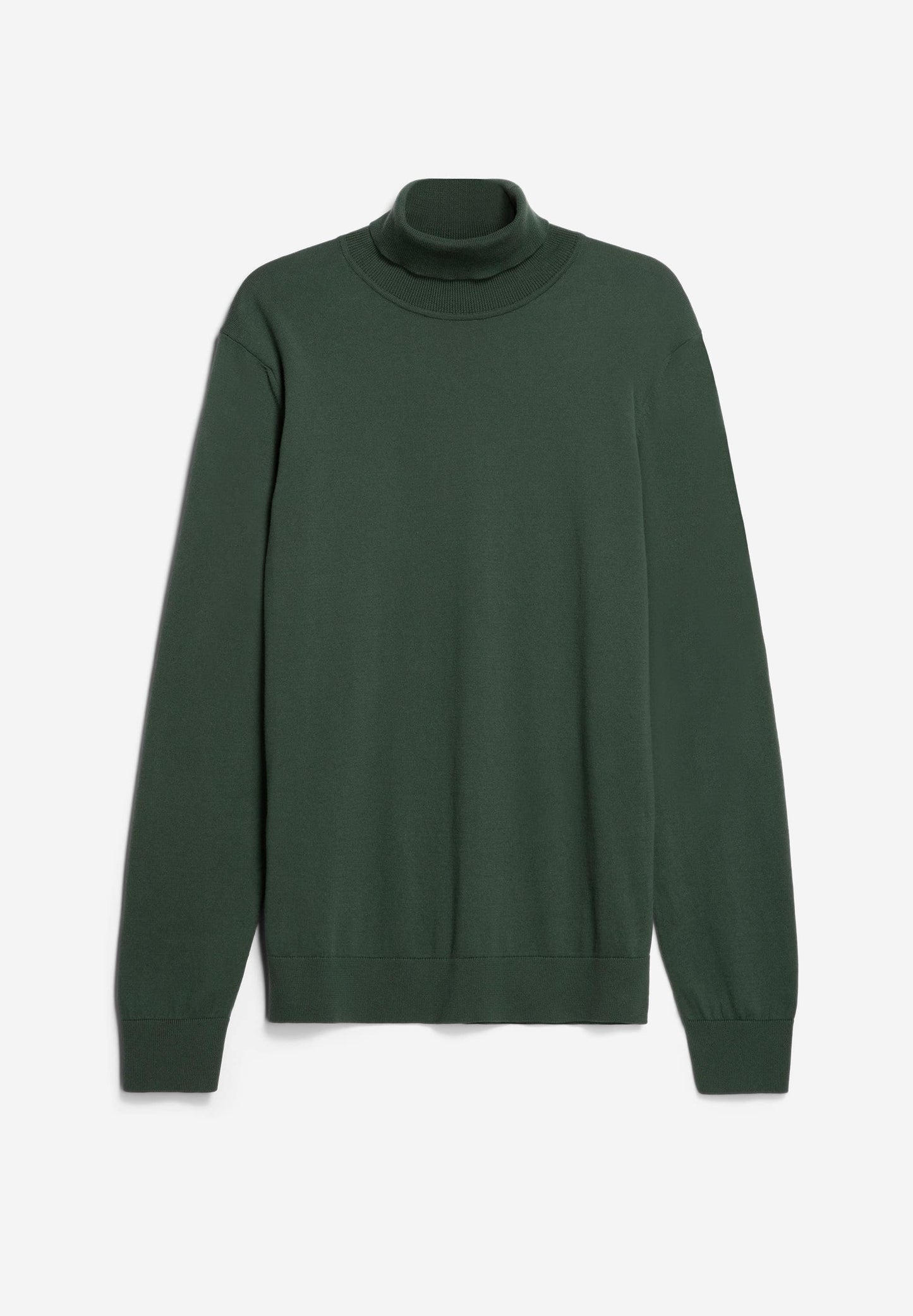 Pull col roulé en coton bio | vert "glaan boreal green"
