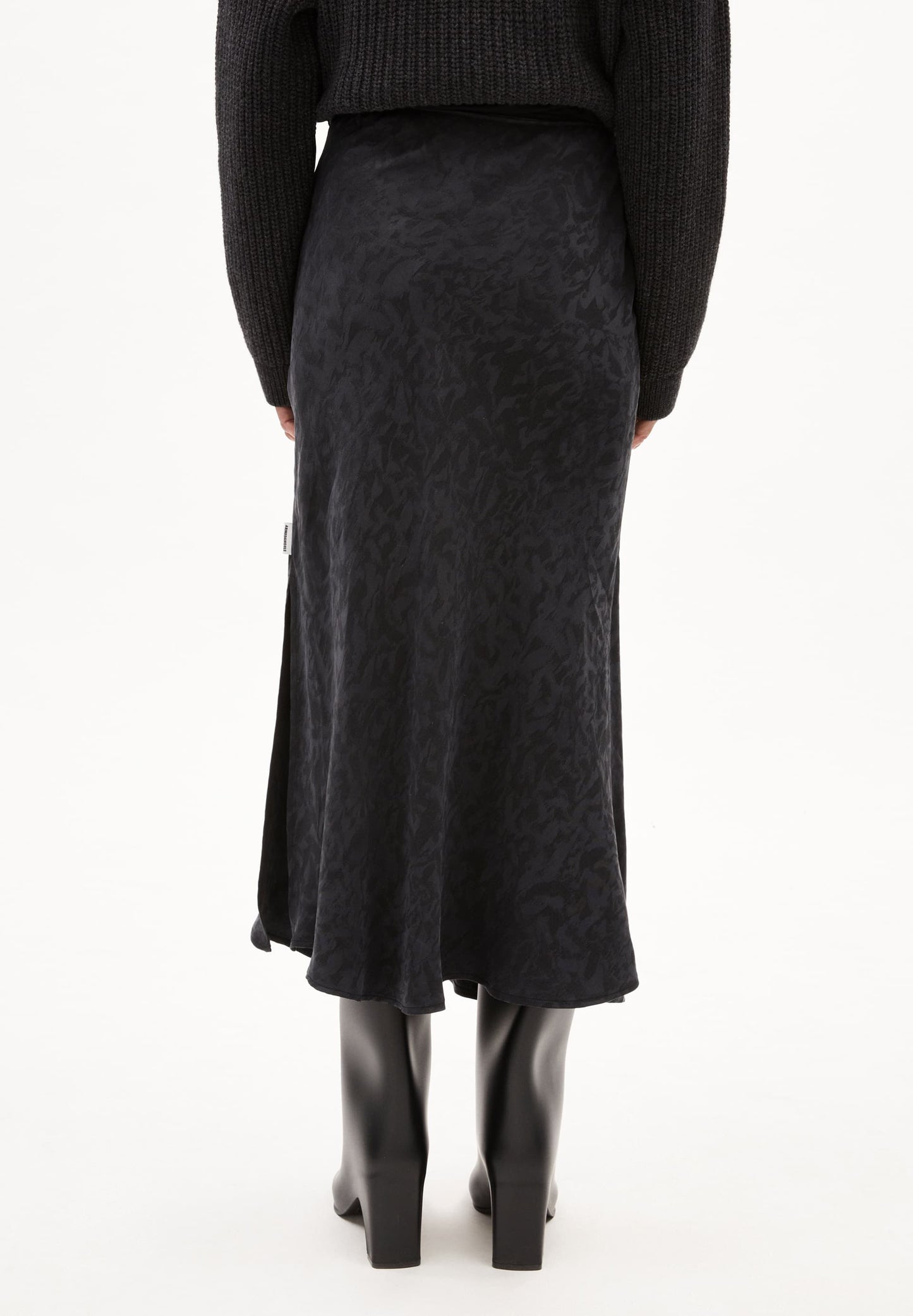 Jupe en tencel | noir texturé "graatia jacq"
