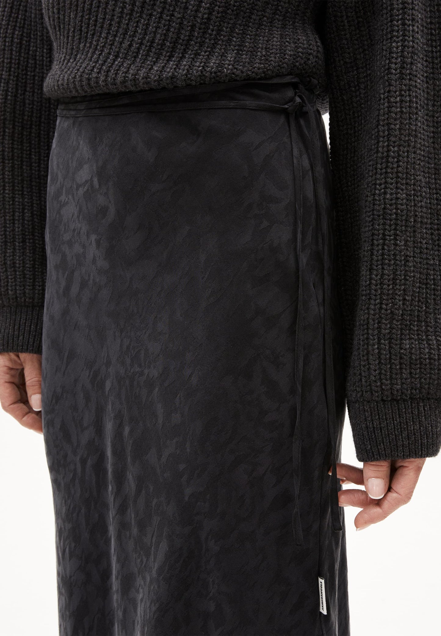 Jupe en tencel | noir texturé "graatia jacq"