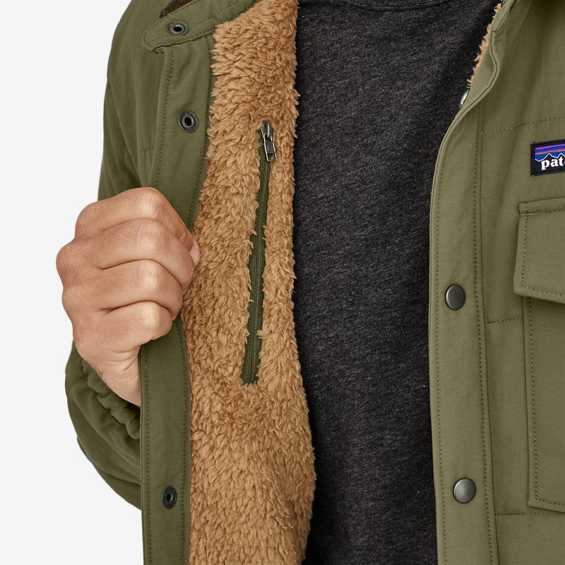 Veste avec doublure polaire moutarde en nylon et polyester recyclé - isthmus