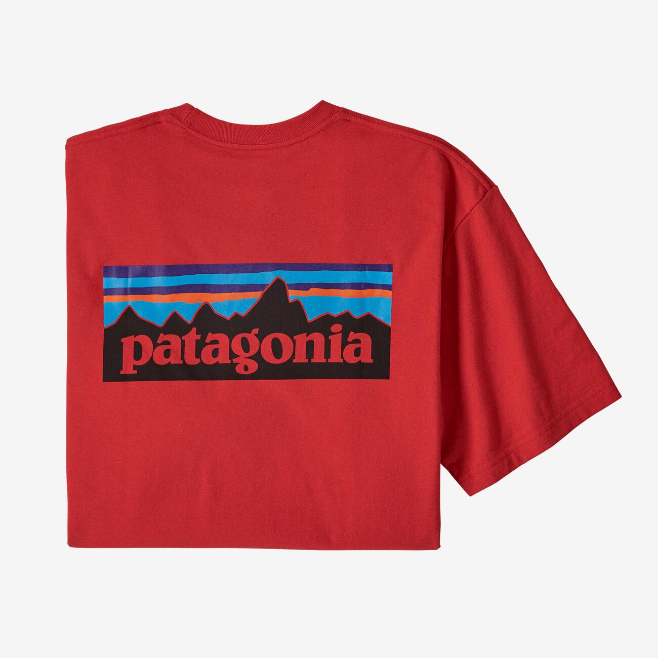 T-shirt imprimé rouge en recyclé - P6 responsibili-tee