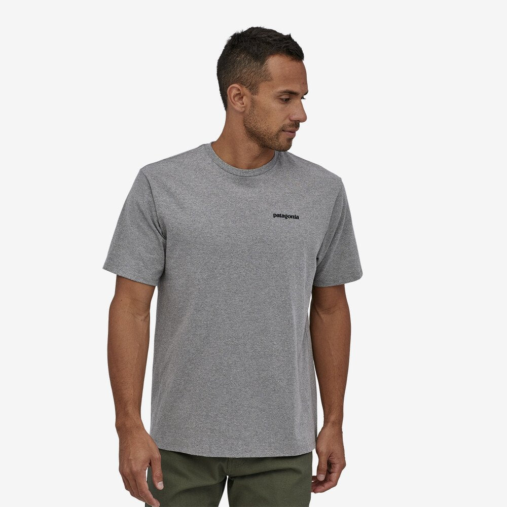 T-shirt imprimé gris en coton et polyester recyclé - P6 responsibili-tee