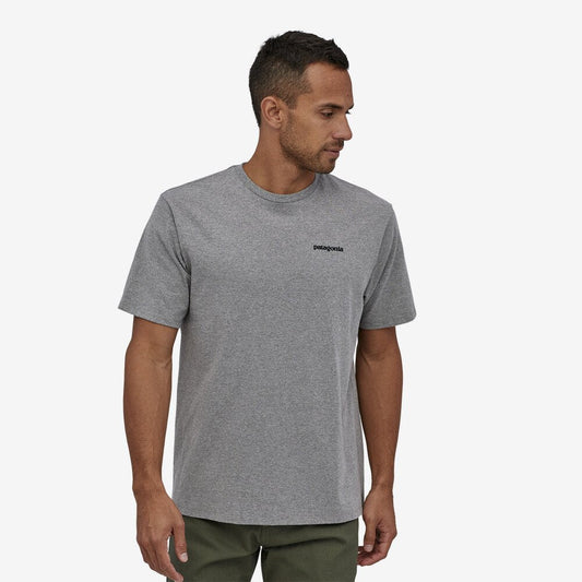 T-shirt imprimé gris en coton et polyester recyclé - P6 responsibili-tee