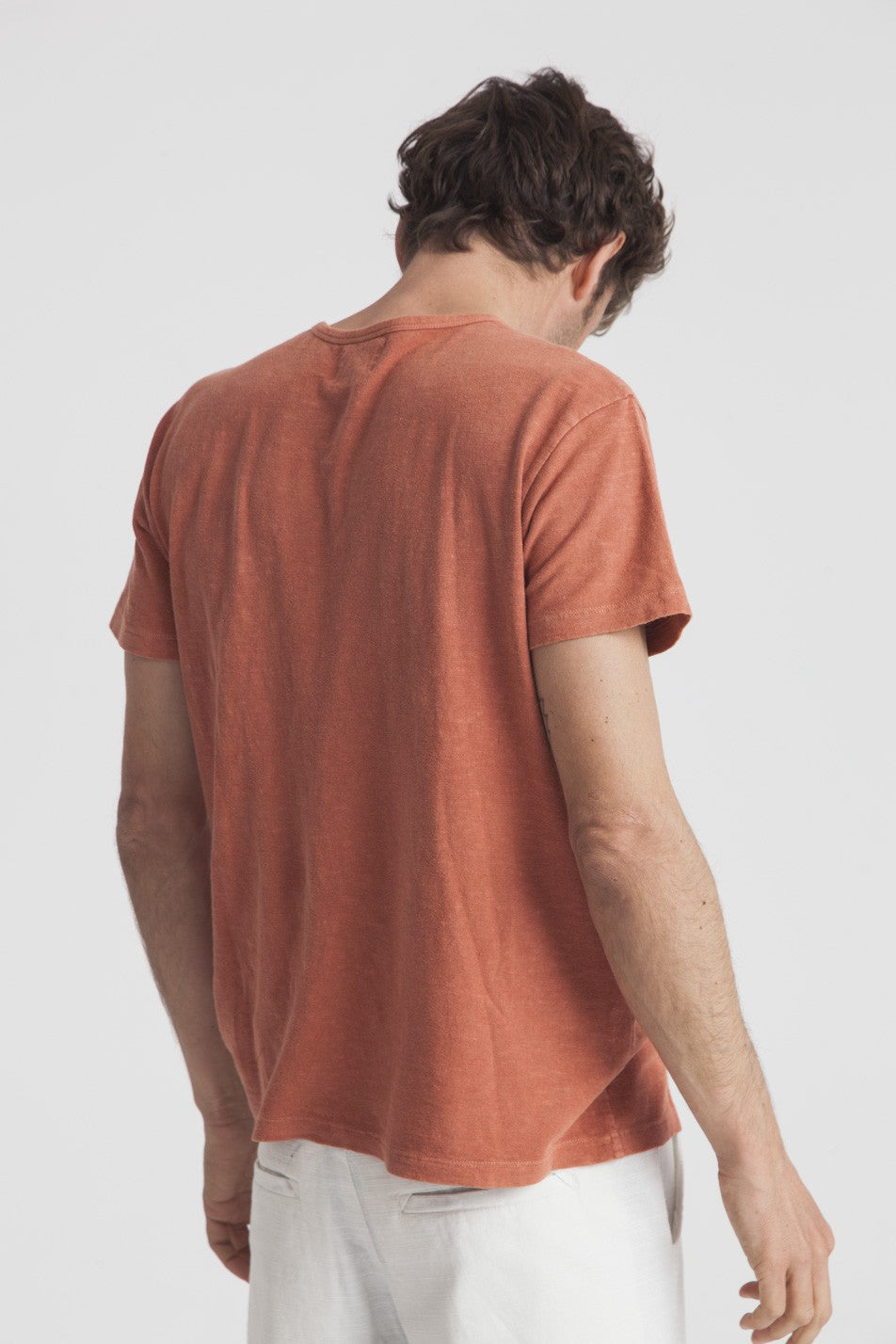 T-shirt terracota en chanvre et coton bio