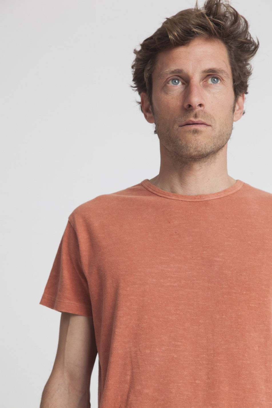 T-shirt terracota en chanvre et coton bio
