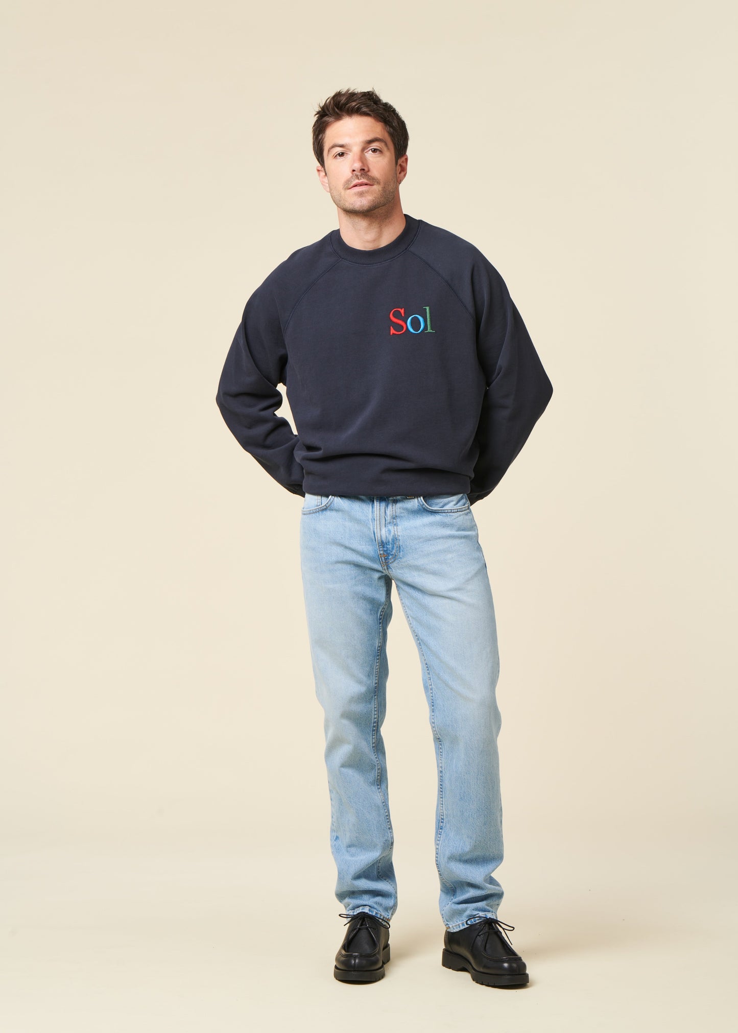 Jean droit en coton bio | bleu "gritty jackson blue treasure"