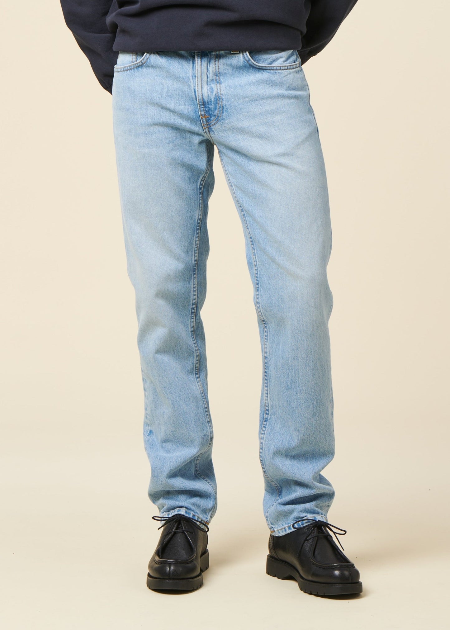 Jean droit en coton bio | bleu "gritty jackson blue treasure"