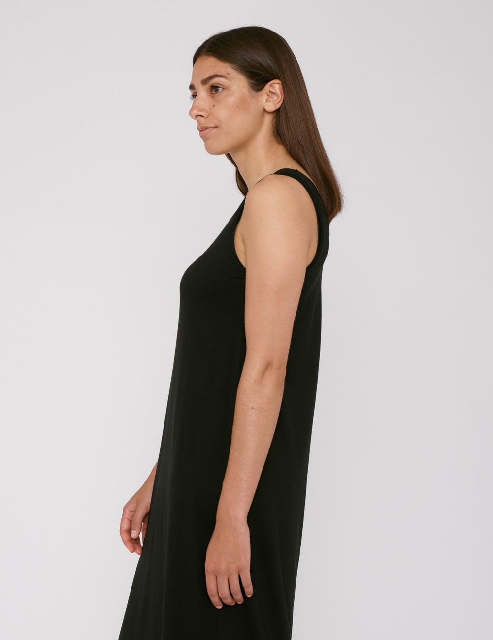 Robe noire légère en tencel - black