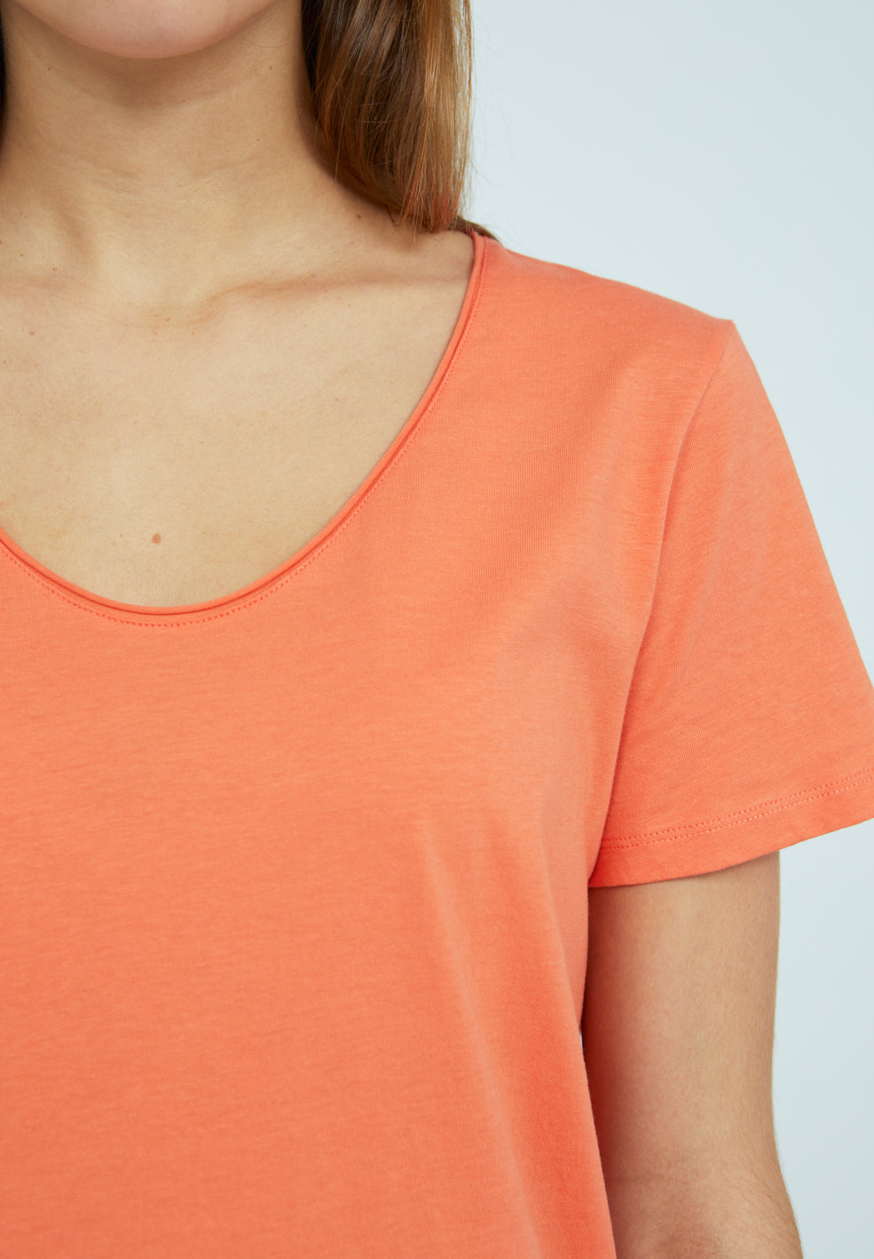 T-shirt orange en coton bio - HAADIA