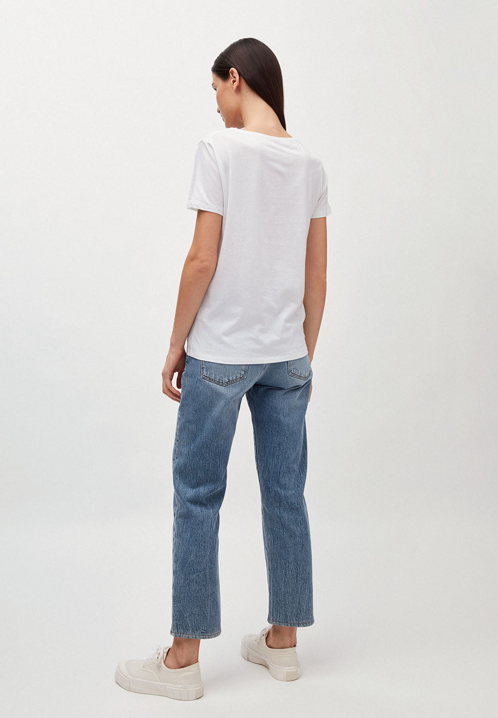 T-shirt blanc en coton bio - HAADIA