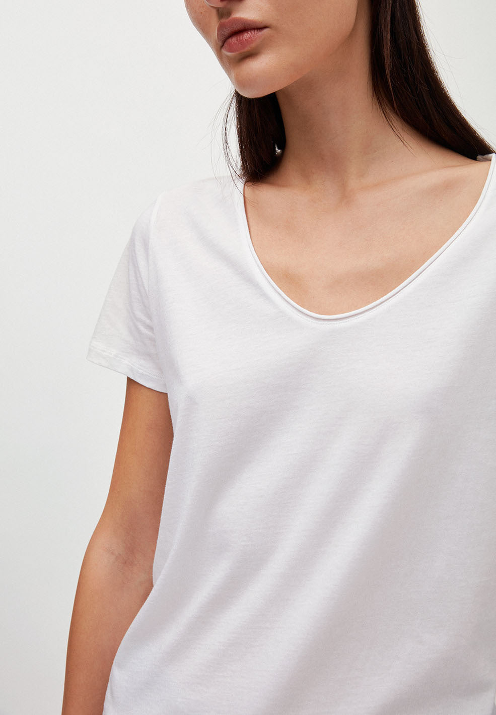 T-shirt blanc en coton bio - HAADIA