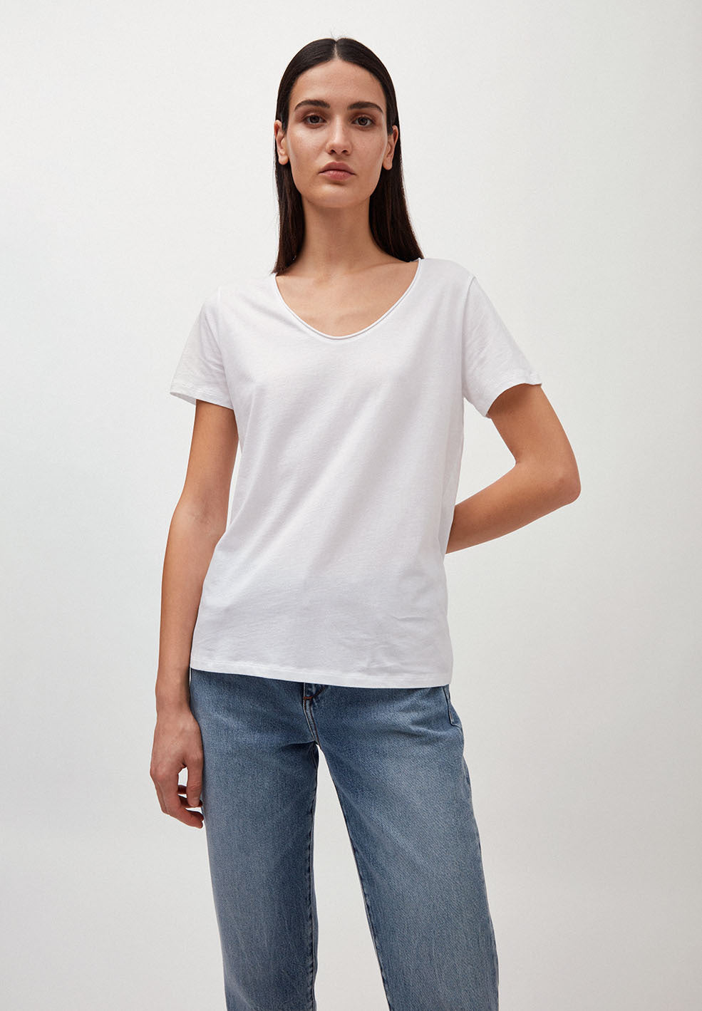 T-shirt blanc en coton bio - HAADIA