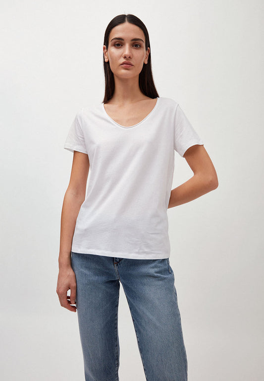 T-shirt blanc en coton bio - HAADIA