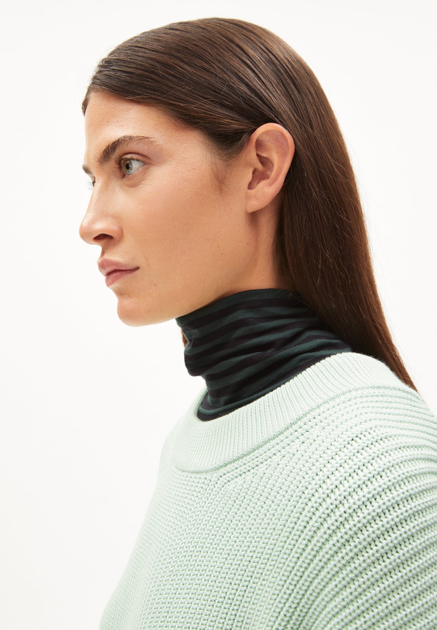Pull loose vert pomme en coton bio - haayle compact light apple neon