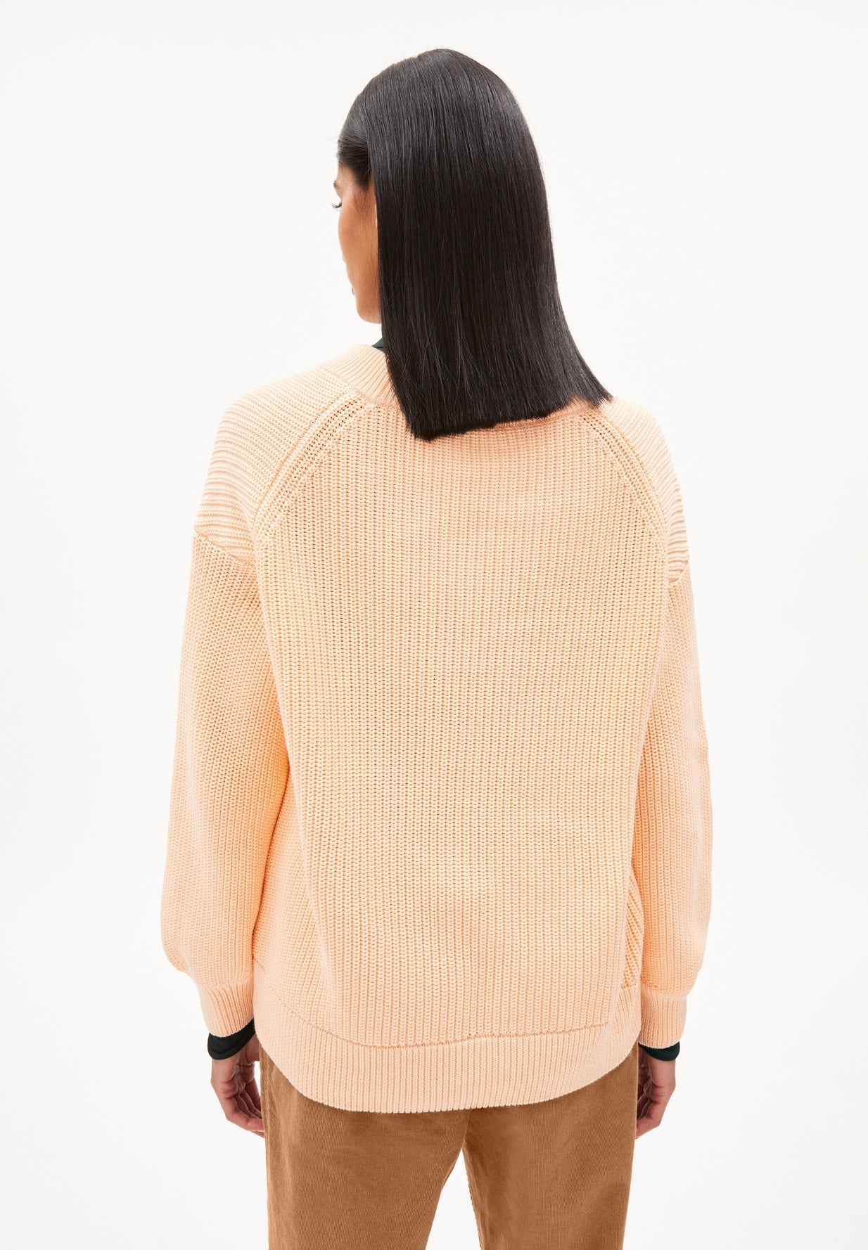 Pull loose saumon en coton bio - haayle compact light pompero
