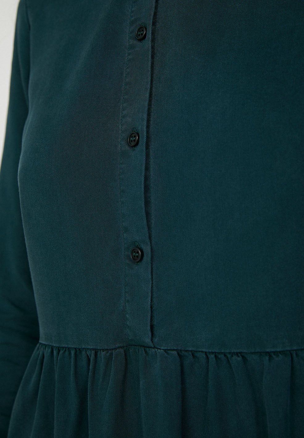 Robe patineuse vert bouteille en tencel - HALLAA