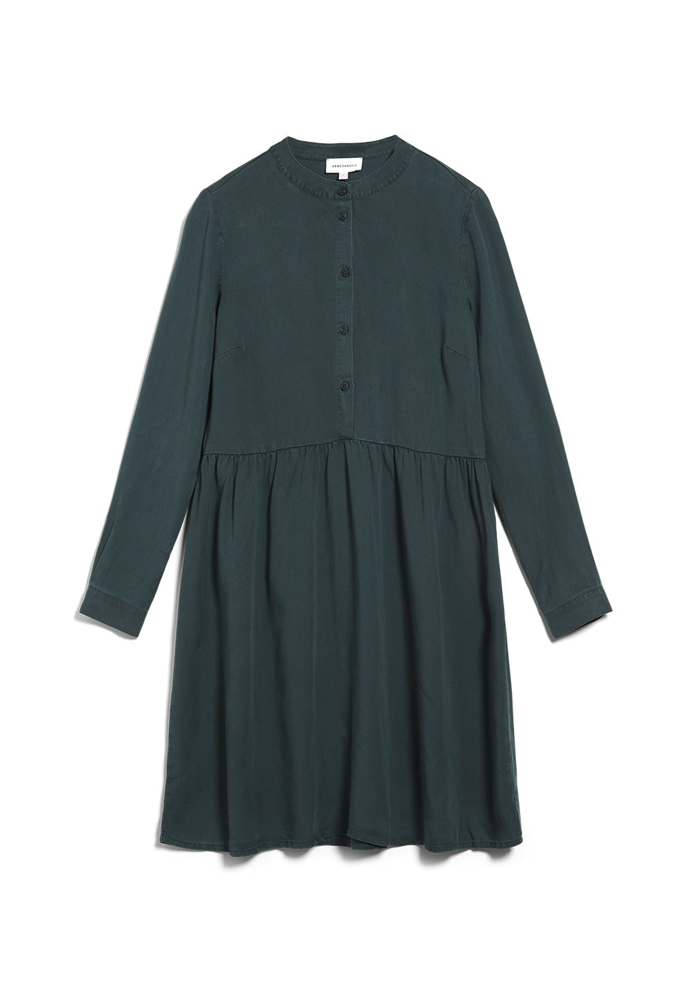 Robe patineuse vert bouteille en tencel - HALLAA