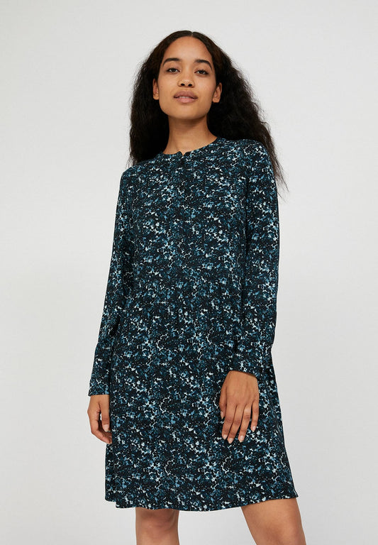Robe patineuse à motifs vert bouteille en lenzing -Hallaa heather