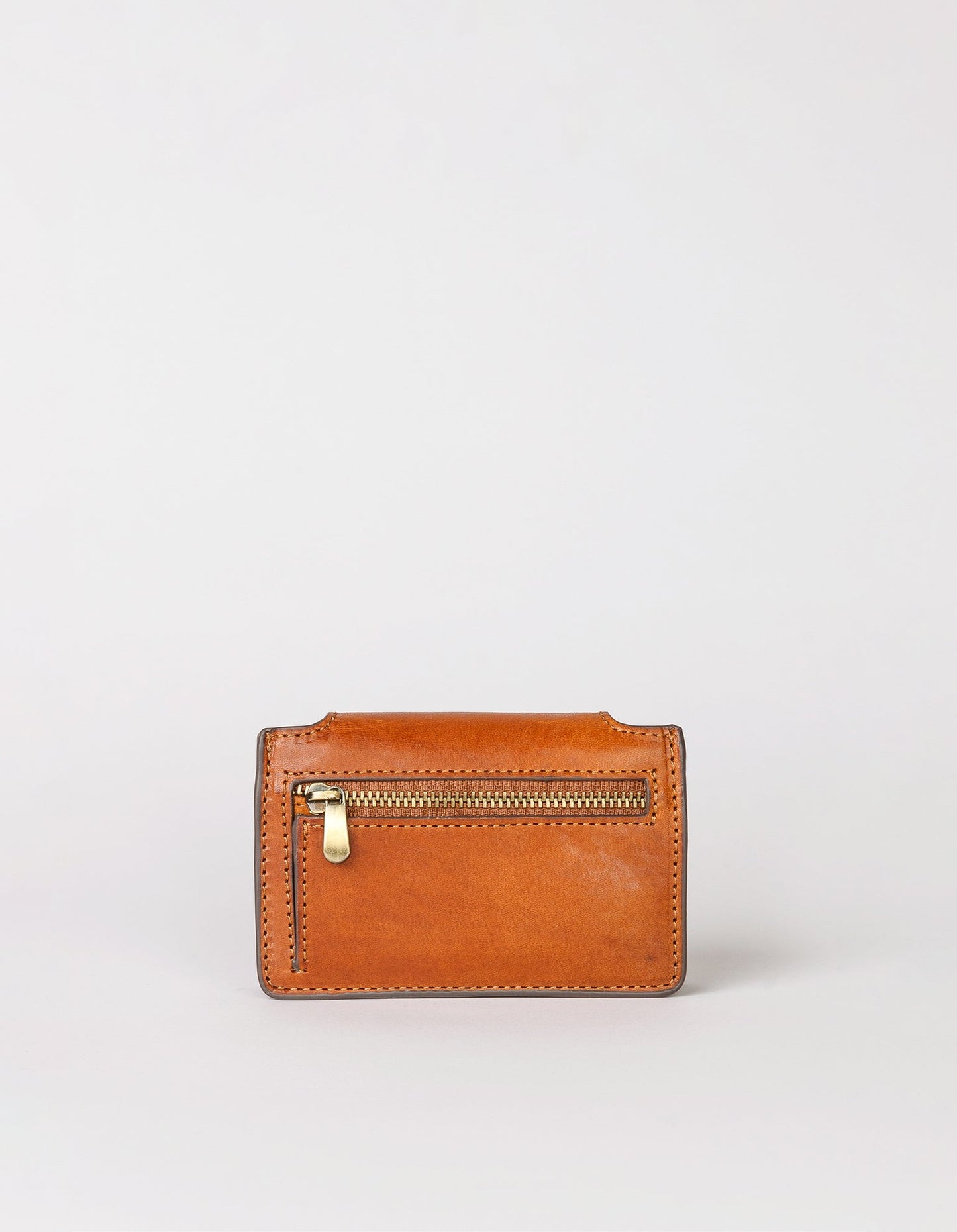 Portefeuille en cuir certifié | cognac "Harmonica - cognac classic leather"
