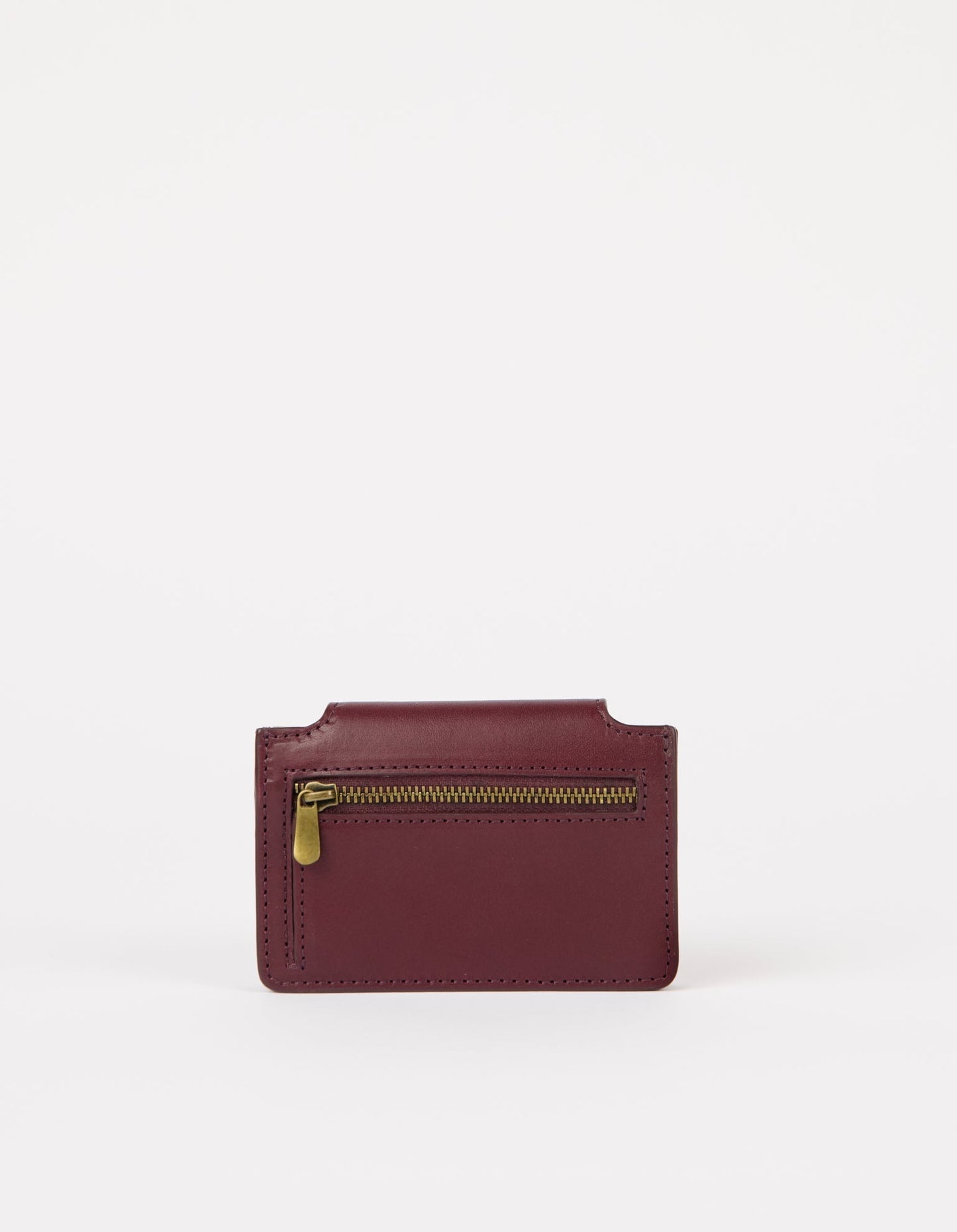 Portefeuille en cuir certifié | rouge "Harmonica - Dark cherry leather"