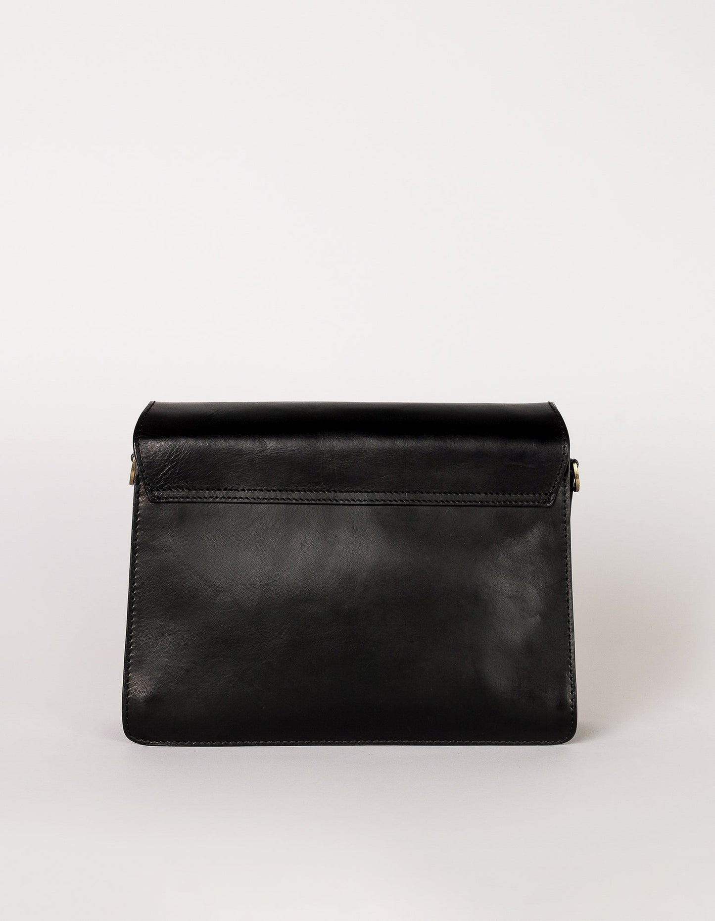Sac à main bandoulière en cuir certifié | Noir "harper black classic leathe"