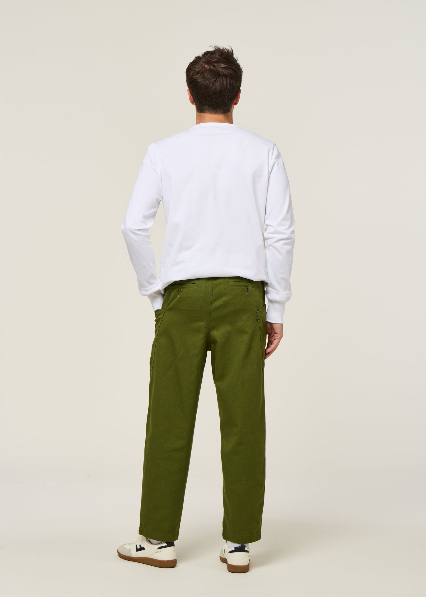 Pantalon large cargo en coton bio | vert "green max pants"